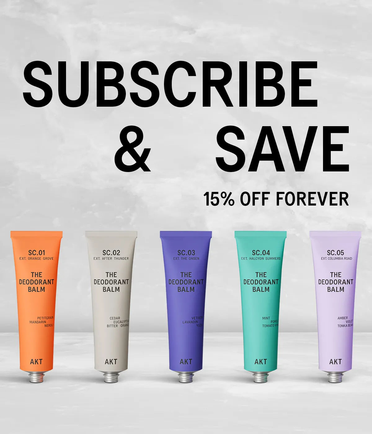 natural deodorant subscription - mobile view